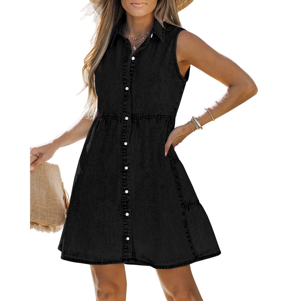 5042 Short Dresses Jean Dress Vacation Dress Summer Dresses for Formal